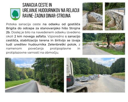 SANACIJA ceste ravne zadnji dinar strojna  pe 16. 8.